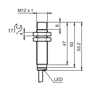 電感式傳感器外形尺寸 電感式傳感器外形尺寸