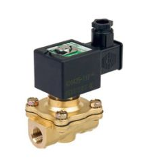 兩位三通電磁閥的工作原理，實現(xiàn)對介質(zhì)的開閉控制(圖1)