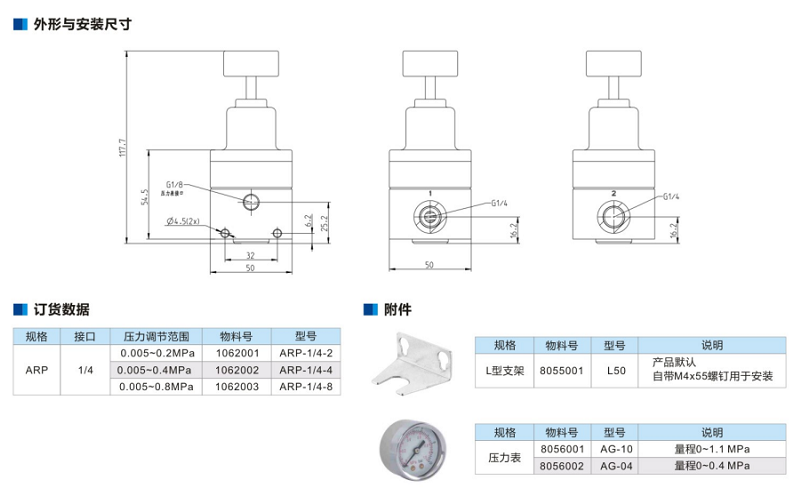小型精密減壓閥ARP-1/4-8(ARP)系列(圖4)