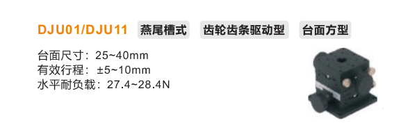 臺面方型DJU01/DJU11手動位移滑臺(圖2)